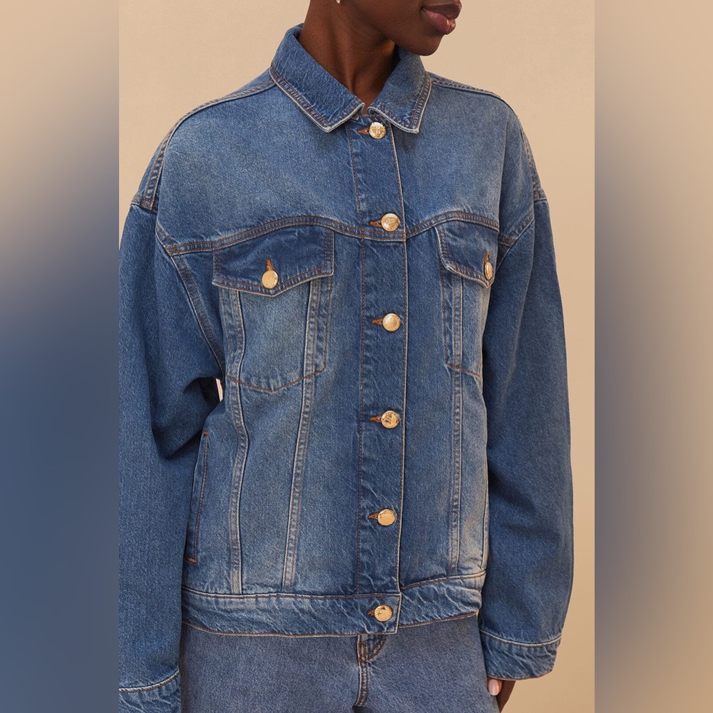 Farm Rio Denim Buttoned Jacket - Picture 5 of 7